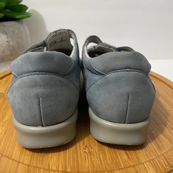 SAS Roamer Blue Leather Mary Jane Women 9 Wide Width Cutout Comfort Walking Shoe - Picture 4 of 8